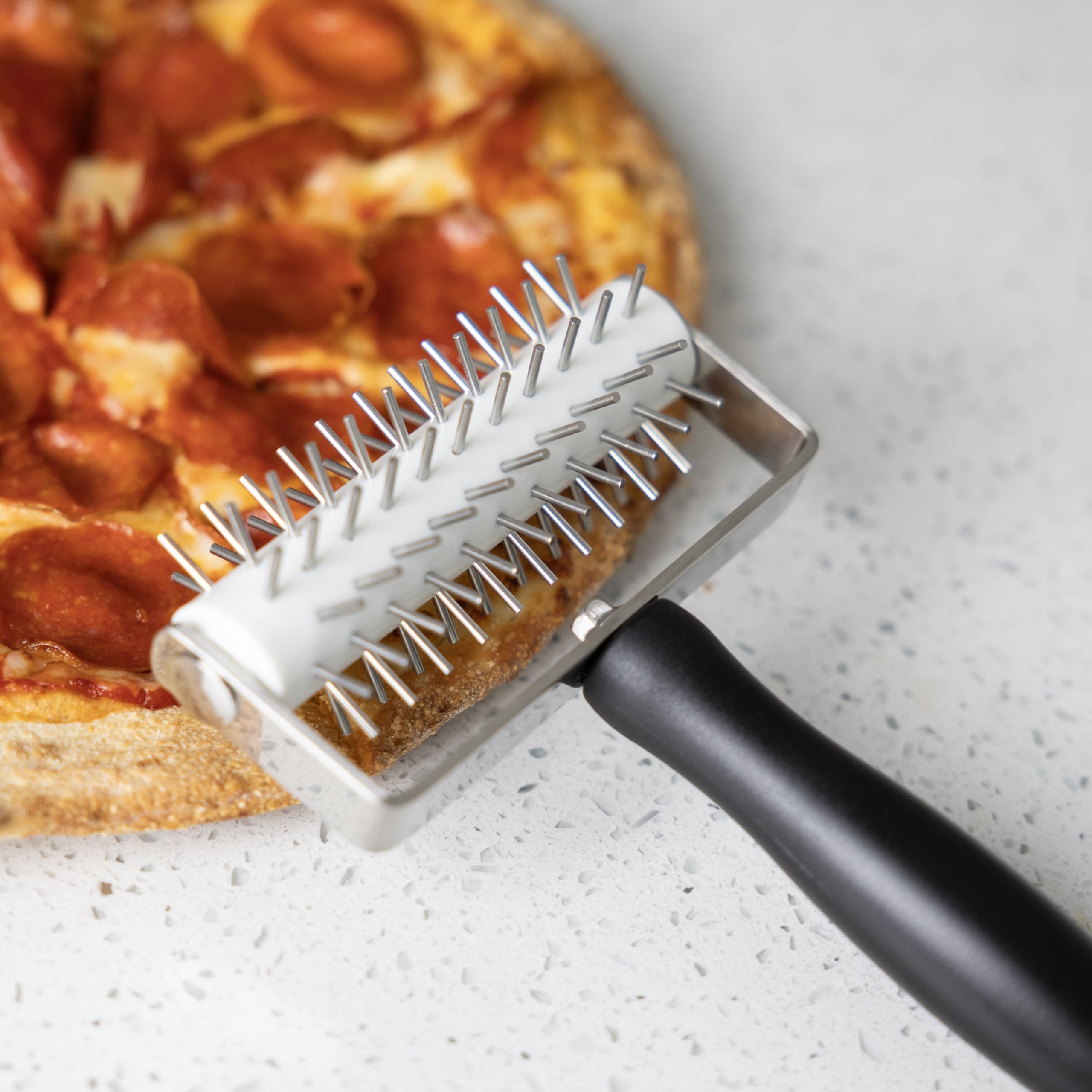 Outset Pizza Dough Docker, 5" x 8" Pizza Accessory That Prevents Bubbles