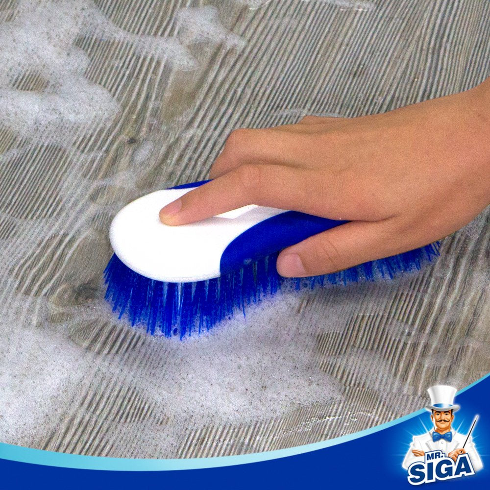 MR.SIGA Multi Purpose Heavy Duty Scrub Brush, Pack of 2