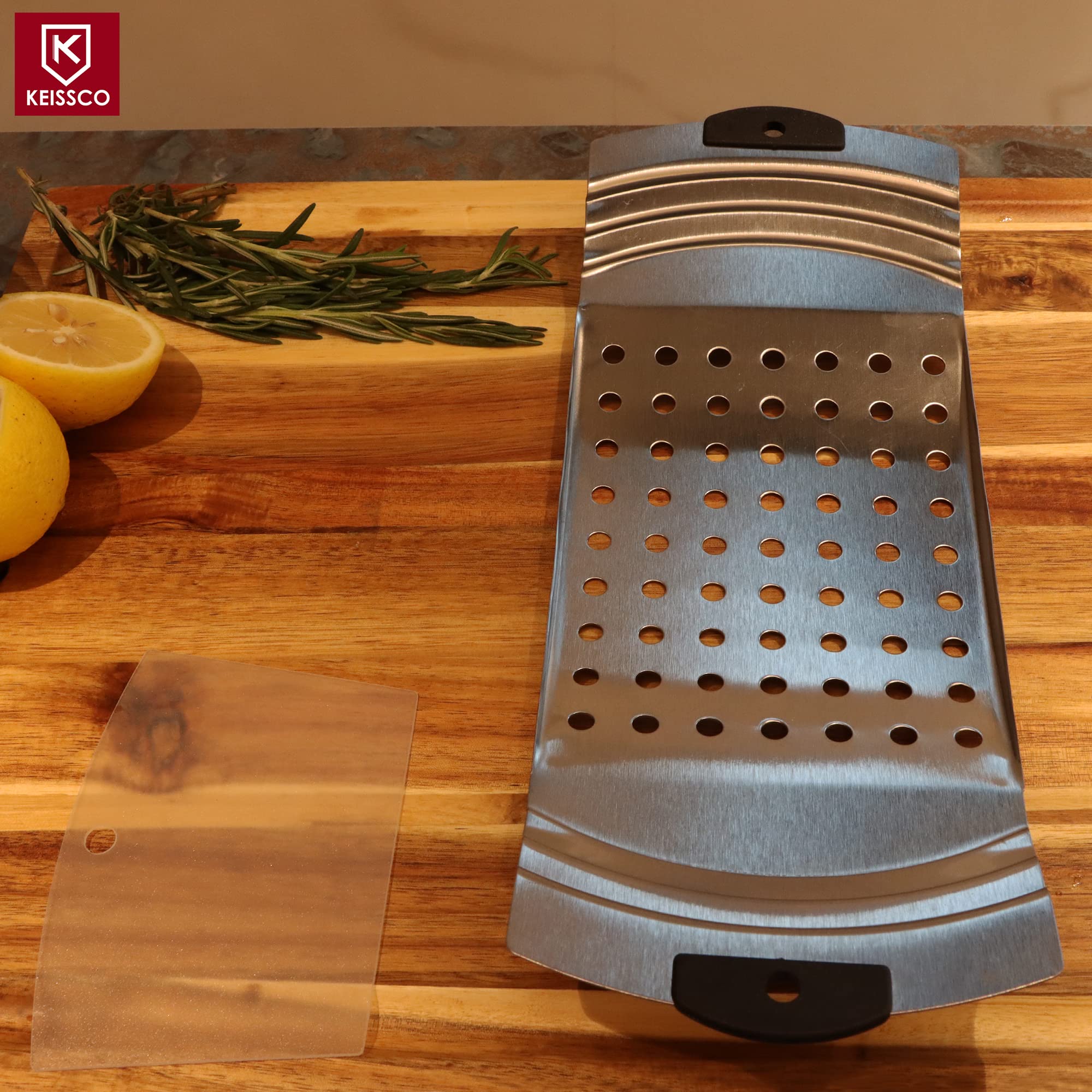 Premium Grade Stainless Steel Spaetzle Maker, Spaetzle Plane with Pastry Scraper Traditional German Egg Noodle Maker