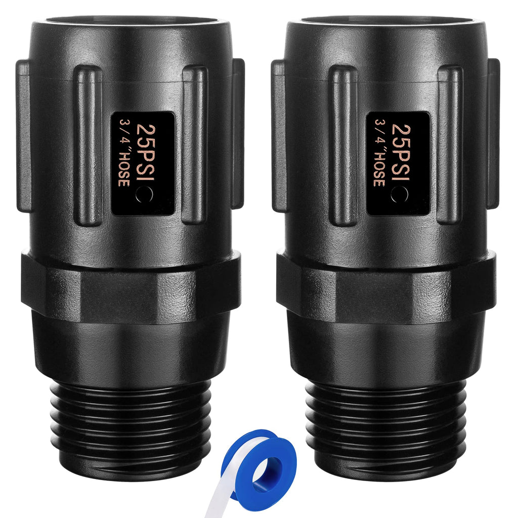Breezliy 2pcs Garden Hose Pressure Regulator 25 PSI, 3/4" FHT × 3/4“ MHT, Pressure Reducer, Great for Drip Irrigation System Distributing Regulator drip Irrigation Parts emitters for drip line