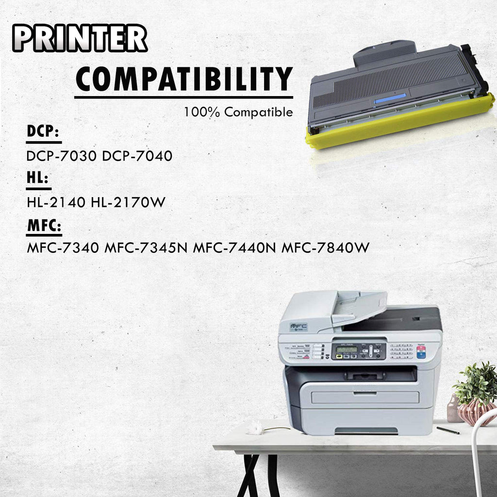 2 High Yield Inkfirst Toner Cartridge TN-360 (TN360) Compatible Remanufactured for Brother TN-360 Black MFC-7340 MFC-7345N MFC-7440N MFC-7840W HL-2140 HL-2170W DCP-7030 DCP-7040