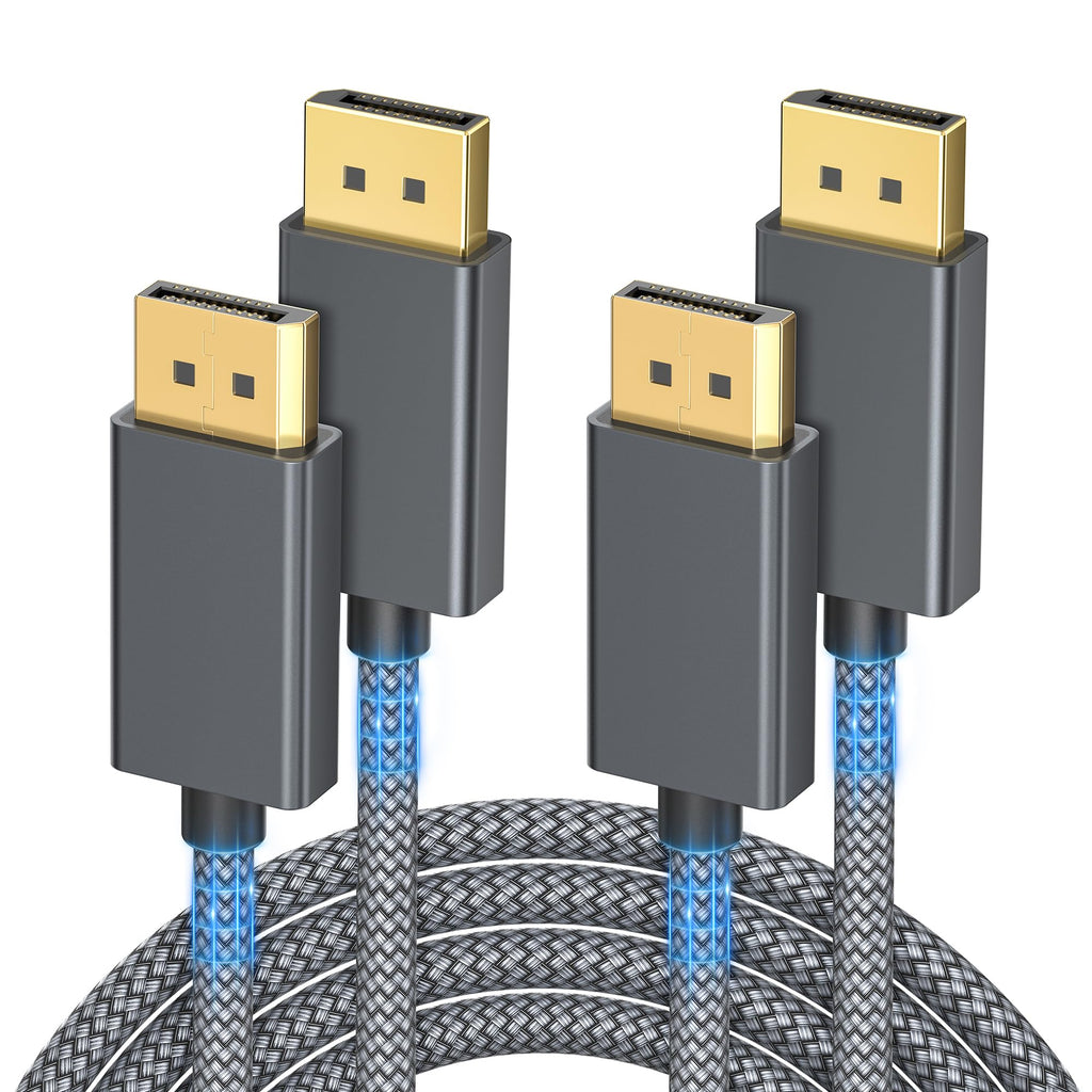 Itramax 8K 60Hz DisplayPort Cable 10FT (2-Pack),DP 1.4 Male Ultra High Speed Cord for Laptop/PC/TV/Gaming Monitor,Support HBR3 Bandwidth of 32.4Gbps,4K@144Hz,2K@165Hz,1080P@240Hz(DP 1.2 Compatible)
