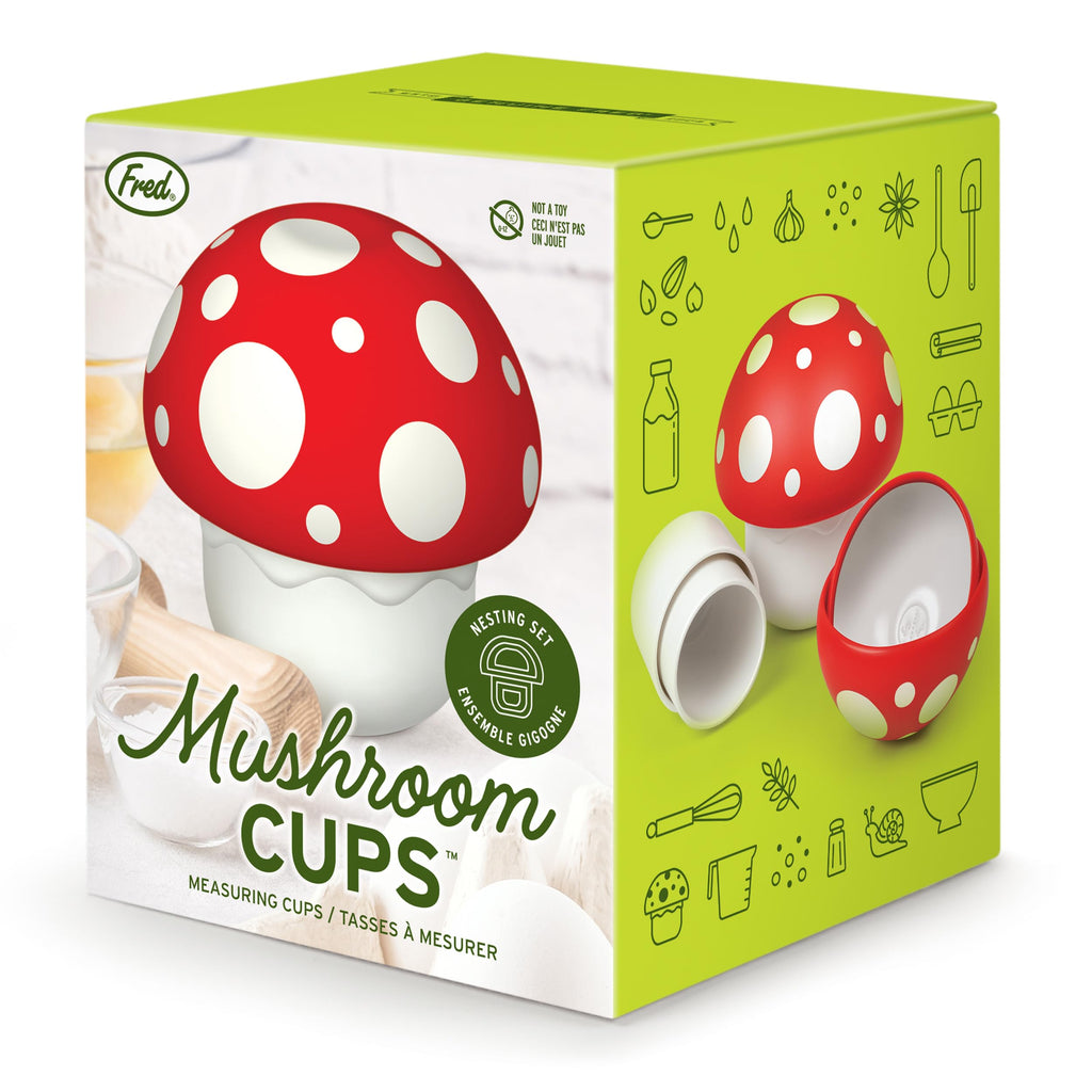 Genuine Fred Mushroom Cups, Nesting Mushroom Measuring Cups