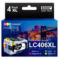 GPC Image LC406XL High Yield Ink Cartridge for Printer for LC406 Ink Cartridges LC406XL LC 406 XL use with MFC-J4535DW MFC-J4335DW MFC-J5855DW MFC-J6555DW Printer (4 Pack)