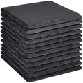 Slate Coasters, MAPRIAL 4 Inch 12 Pieces Square Rustic Black Stone Coasters Set for Drinks with Anti-Scratch Backing for Bar, Table, Kitchen, Housewarming Gifts, Home, Decor