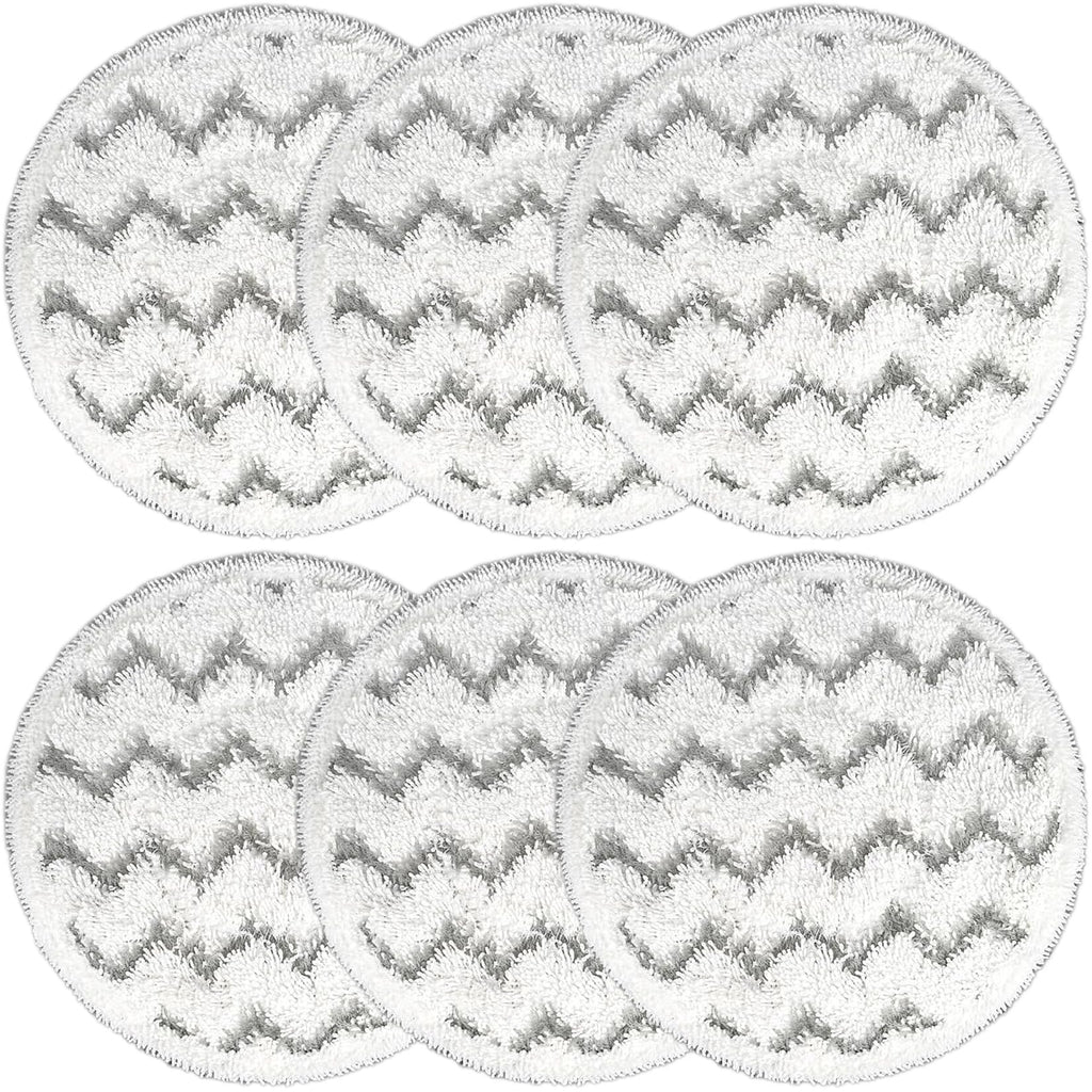 (6 Pack) 3897A Replacement Mop Pads ，Compatible with Bissell SpinWave SmartSteam 3897A/3712C/3712W， Washable Microfiber Scrubbing Pads for Hard Floor Cleaning
