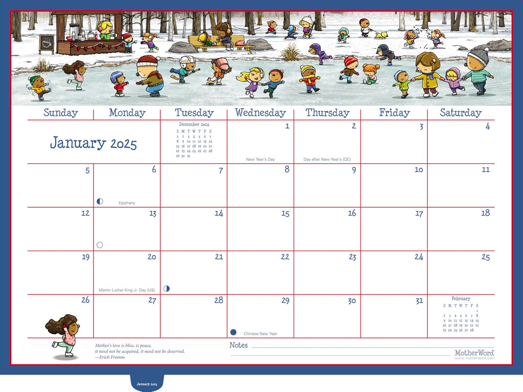 2025 MotherWord Deluxe Ultimate Family Calendar and Chore Chart, 16-Month Family Planner, Sept 2024-Dec 2025, English, Large Deluxe Version, 18" x 13.5" (MWFCT12825)