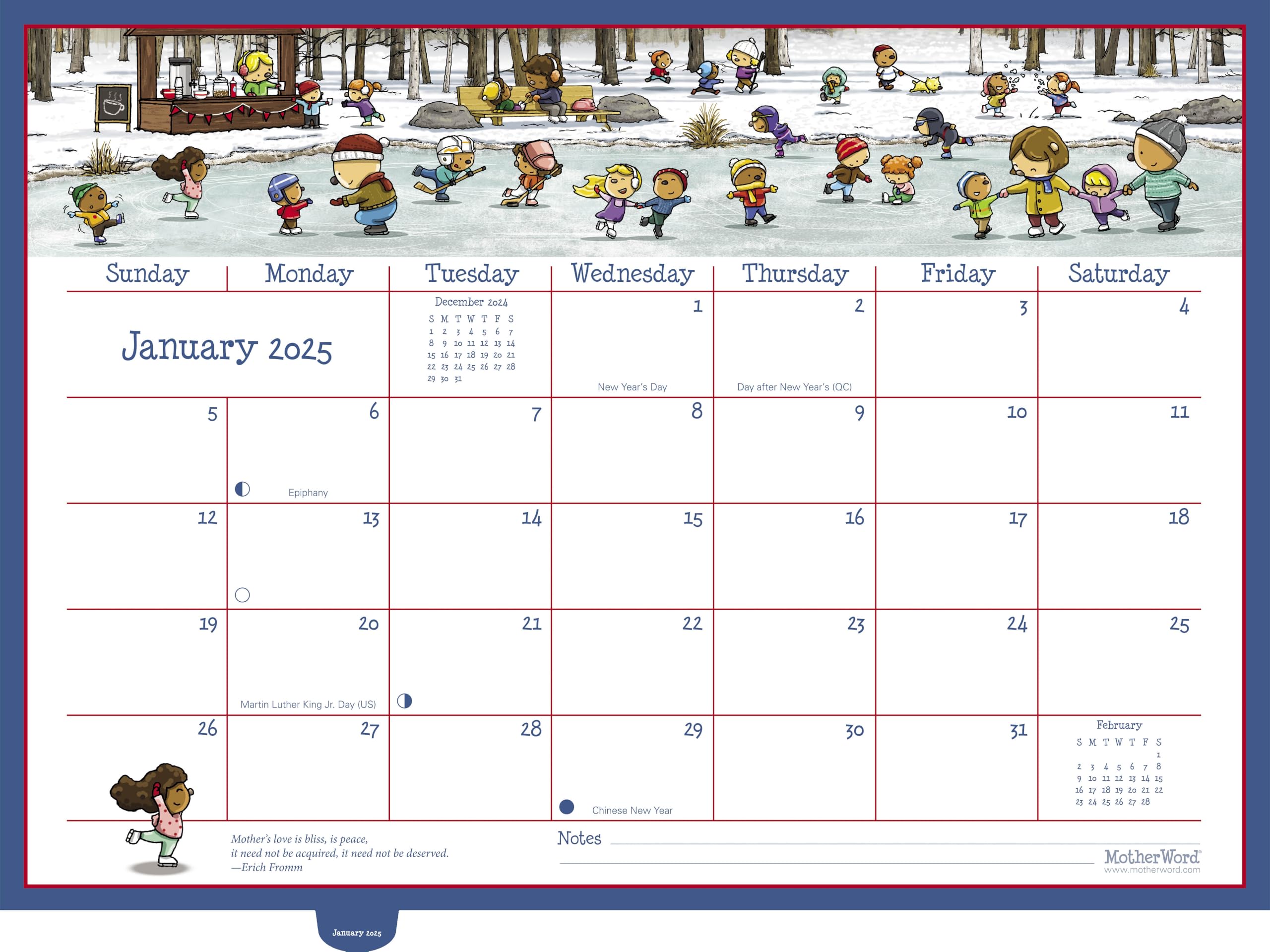 2025 MotherWord Deluxe Ultimate Family Calendar and Chore Chart, 16-Month Family Planner, Sept 2024-Dec 2025, English, Large Deluxe Version, 18" x 13.5" (MWFCT12825)