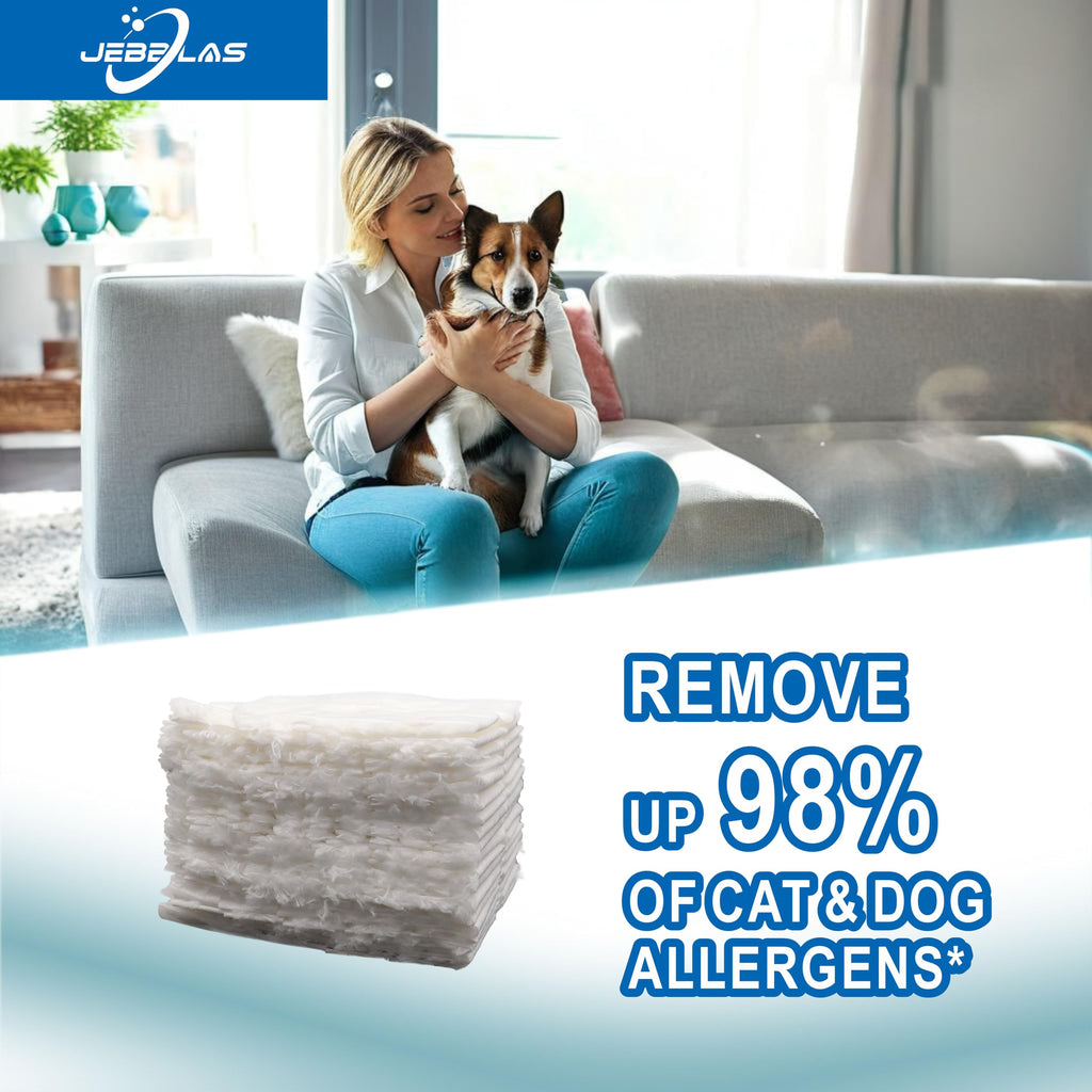 JEBBLAS Pet Dry Sweeping Cloth Refills Heavy Duty Mop Pads Multi Surface Refills for Floor Mopping and Cleaning,Disposable Sweeping Cloth for Standard Sweeper, Pack of 60 Pcs