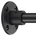 CALCHELE Shower Curtain Rod, Adjustable Shower Curtain Rods 29-64 Inches, Heavy Duty Black Shower Rods for Bathroom, Closet, Windows