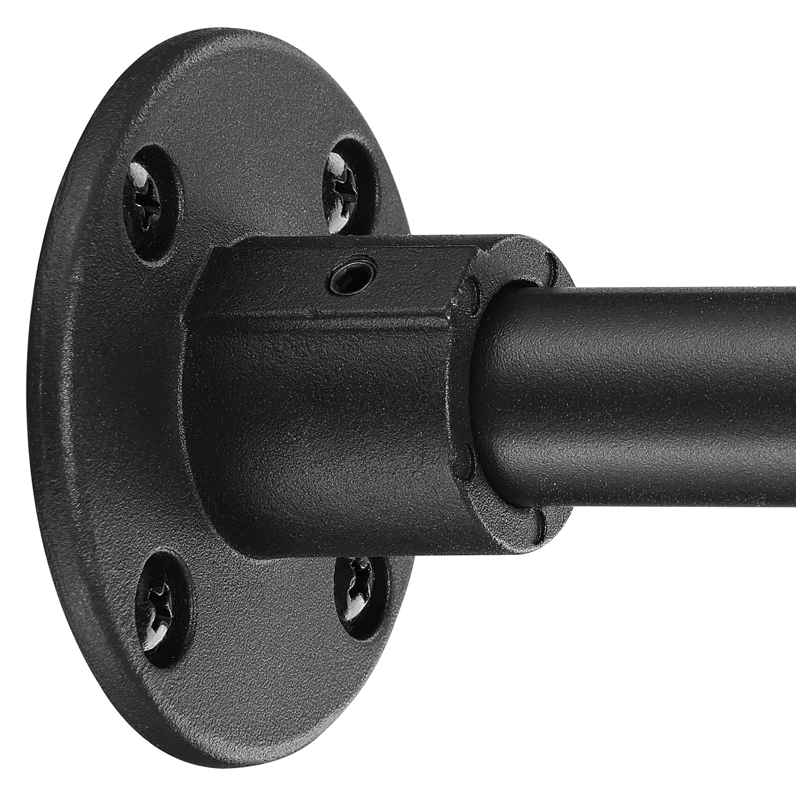 CALCHELE Shower Curtain Rod, Adjustable Shower Curtain Rods 29-64 Inches, Heavy Duty Black Shower Rods for Bathroom, Closet, Windows