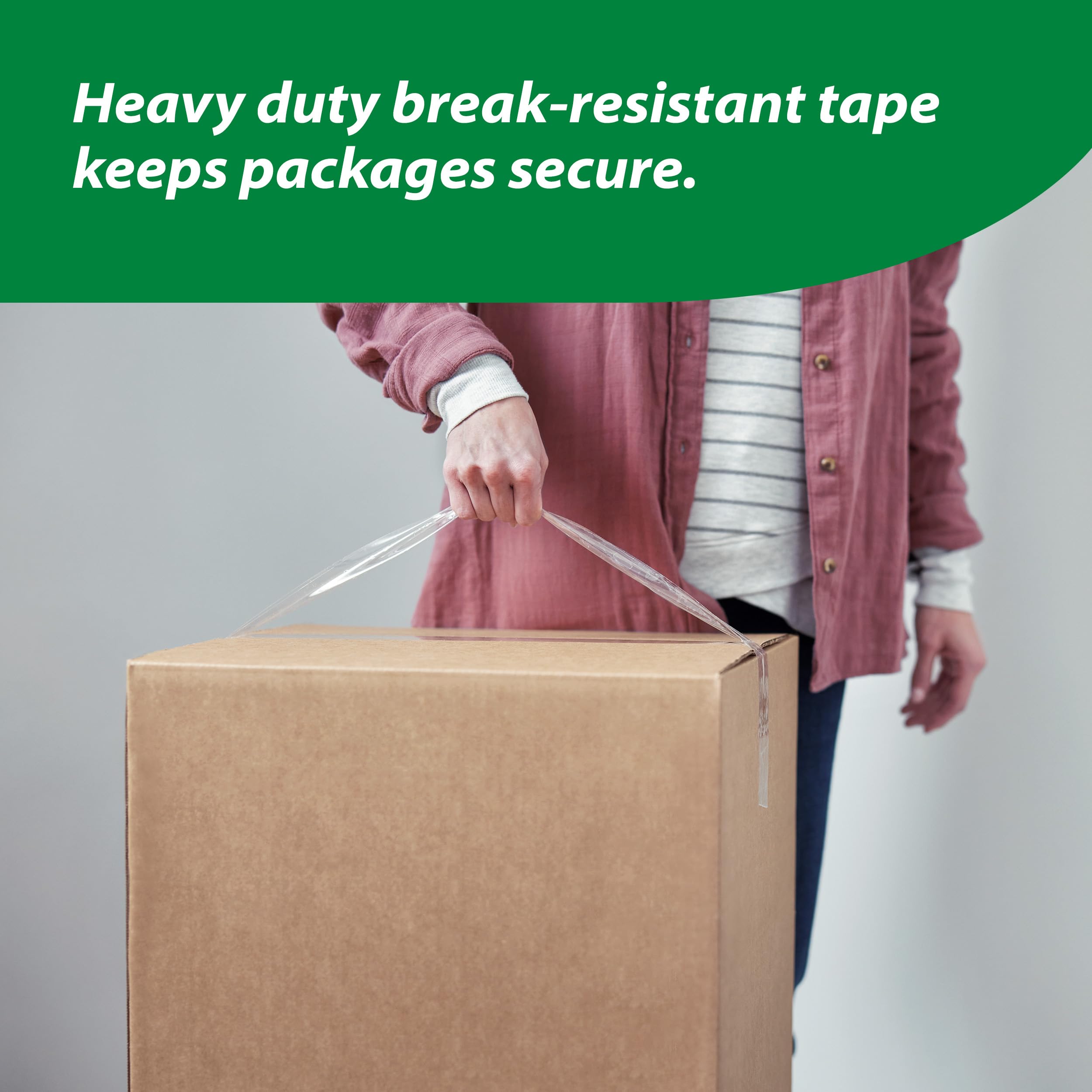 Duck Brand HD Clear High Performance Packaging Tape, 1.88-Inch x 54.6-Yard, Crystal Clear, 6-Pack (441962)