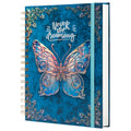 sexeeg Spiral Notebook Journal-Journal for Women-College Ruled Journals for Writing-B5 3D Butterfly Embossed Hardcover Notebooks -192 Pages Lined Paper for School, Office, 9" X 6.9"