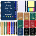 10 Set Christian Gifts Bulk Spiral Religious Notebook with Sticky Notes and Bible Verse Ballpoint Pen Scripture Journal Church Prayer Notepad Clergy Appreciation for Pastor Employee Sunday School