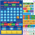 Aizweb Classroom Calendar Pocket Chart,Monthly Calendar for Kid Preschool Kindergarten Classroom Elementary Must Haves,Classroom Decorations Decor,Homeschool Teacher Supplies,Back to School Supplies