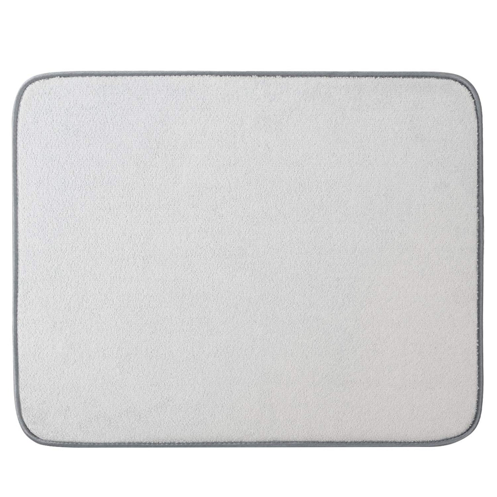 Dish Drying Mat for Kitchen 2 Pack, Ultra Absorbent Microfiber Dishes Drainer Mats by Subekyu,19.2 by 15.8 Inch(Rhombus)