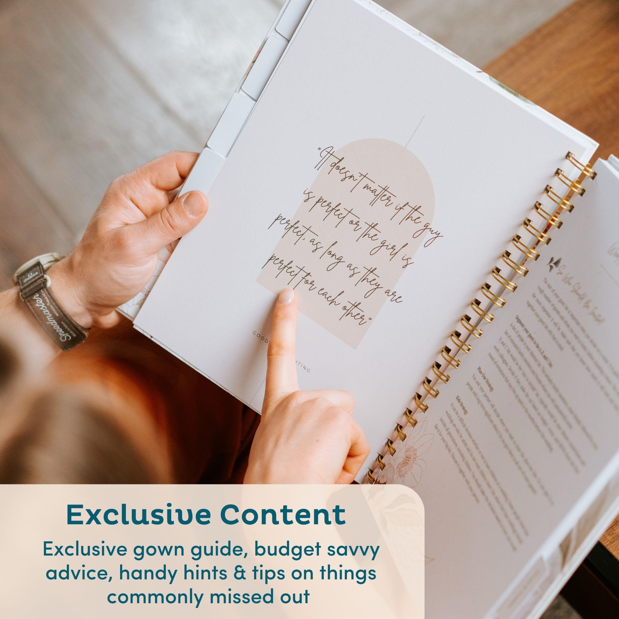 Timeless Premium Linen Wedding Planner Book and Organizer – Wedding Planning Book, Comprehensive Keepsake & Countdown Binder, Perfect Engagement Gift for Women, 11" x 9" (Cream)