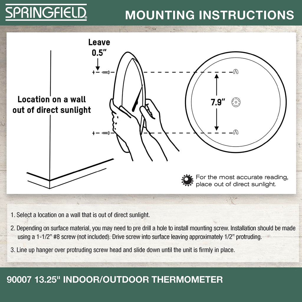 Springfield TAP90007, Big and Bold Thermometer