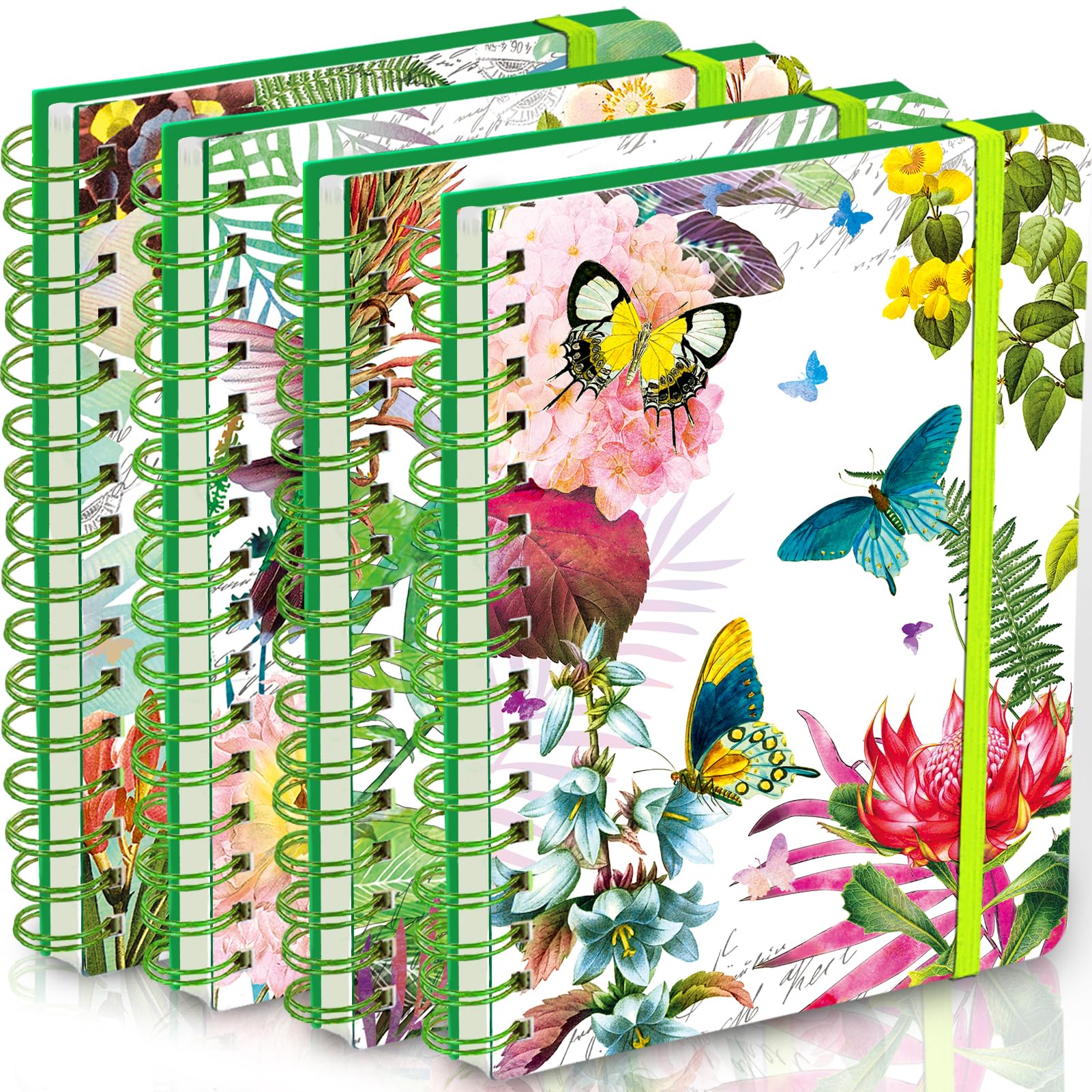 4Pack Spiral Notebook A5, 160 Lined Journals for Women 8.3x5.7" Hardcover Sprial Journal Aesthetic Journal Notebook Bulk Writing Note Taking Office School Work Great Gifts