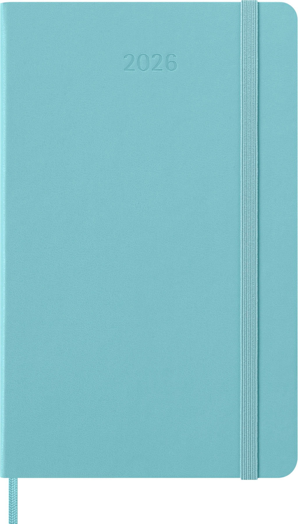 Moleskine Classic 12 Month 2026 Weekly Planner, Hard Cover, Large (5" x 8.25"), Aquamarine, 144 pages