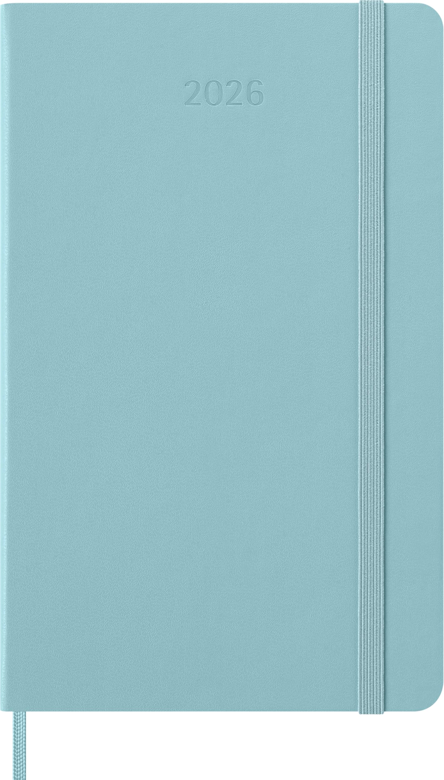 Moleskine Classic 12 Month 2026 Weekly Planner, Hard Cover, Large (5" x 8.25"), Aquamarine, 144 pages