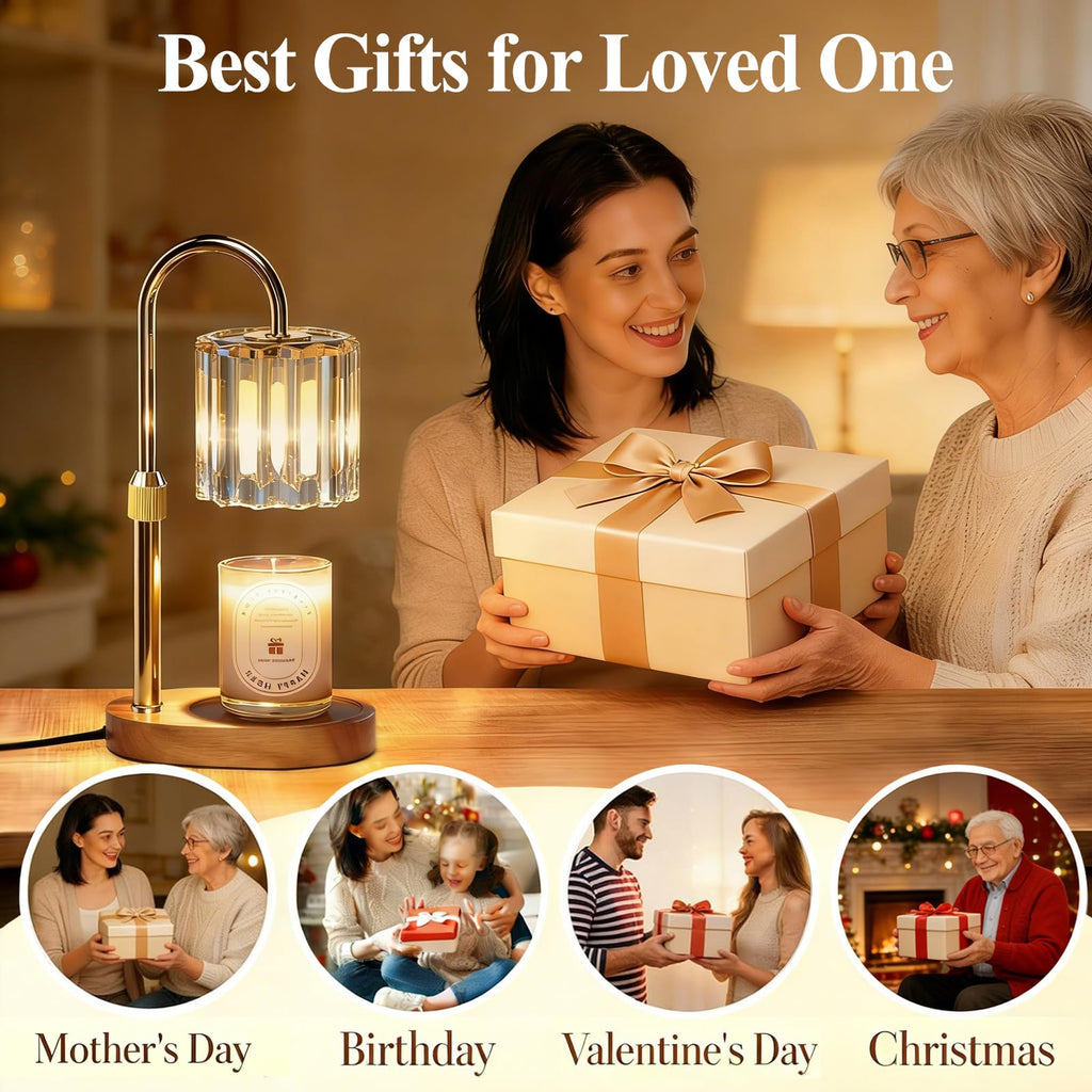 Lukasa Candle Warmer Lamp with Timer and Dimmer, Adjustable Height Candle Warmer for Candle, Birthday Gifts for Women Men, Mother's Day Gifts for Mom, Christmas Decor Home Room Decor, Christmas Gifts