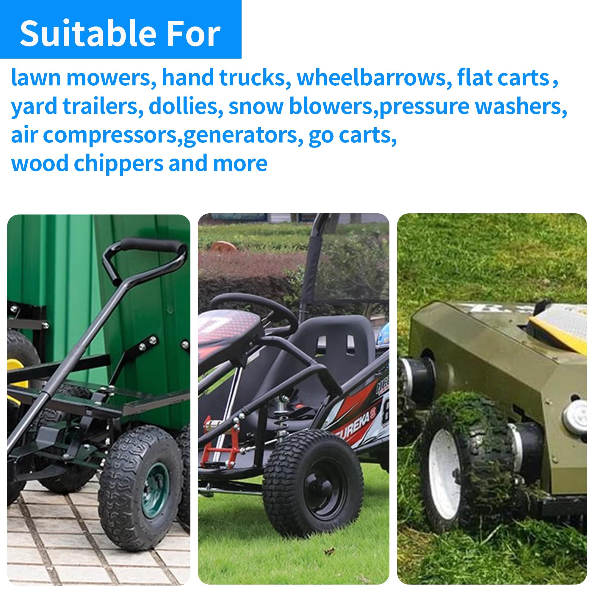 RUTU 3.50/4.00-6 Inner Tube,Butyl Rubber Tube For Lawn Garden Wheelbarrows,Go Kart,Mini Bike,Hand Trucks,Snowblowers,Garden Cart,Heavy Duty 13x4.00-6 4.10-6 3.50-6 Tube With TR87 Bent Valve （2 Packs）