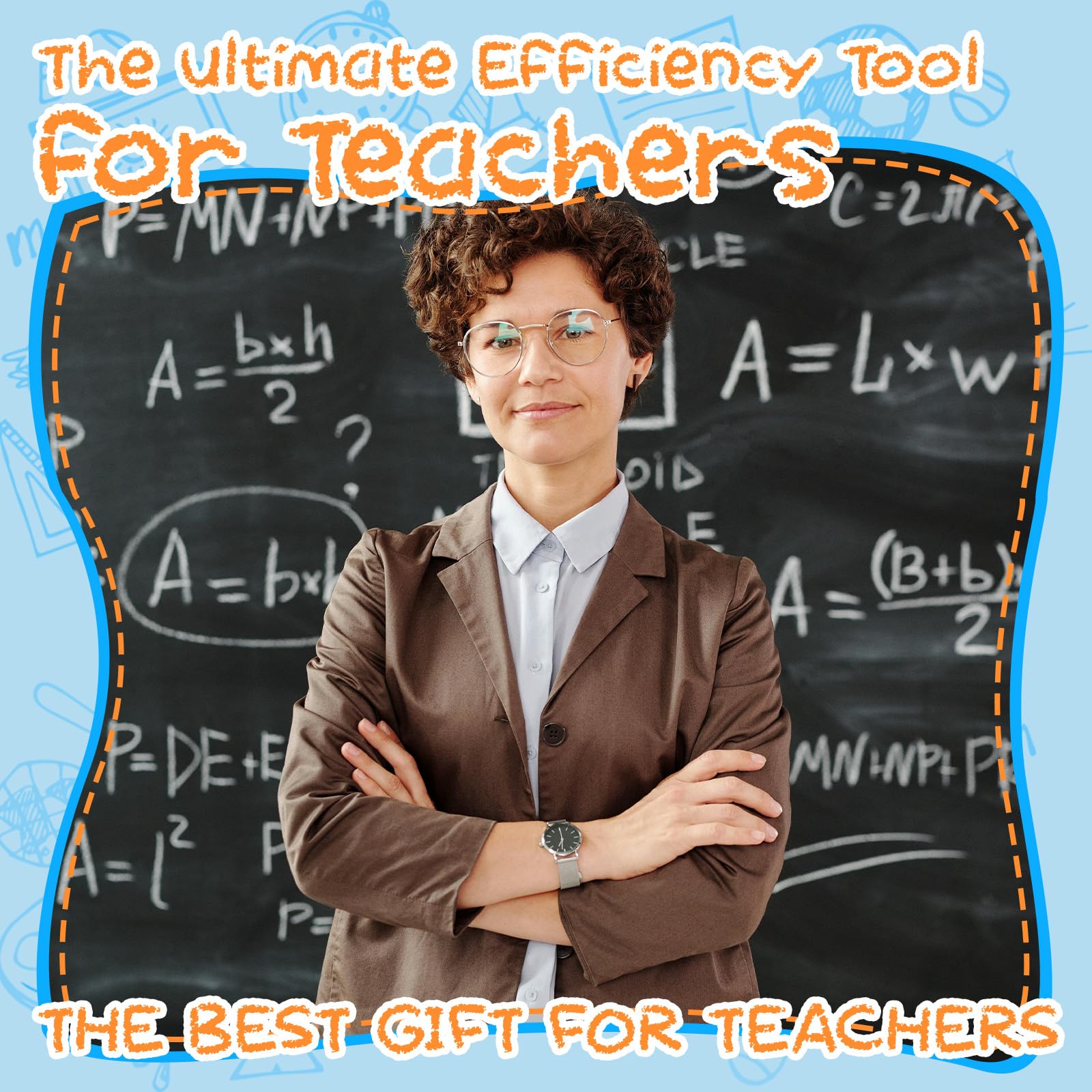 3 Teacher Stamps Self Inking, Pre-Inked Teacher Stamp for Grading, Educator Completed with Support Teacher Stamps Set, for Teacher Gifts Supplies School Essentials Office Stationery Must Haves Stamps