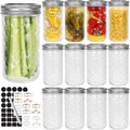 12 oz Regular Mouth Mason Jars with Airtight Lids and Bands,12 Pack Glass Canning Jars for Pickling,Fermenting, 350ml Preserving Jars for Jam,Honey,Fruits Storage