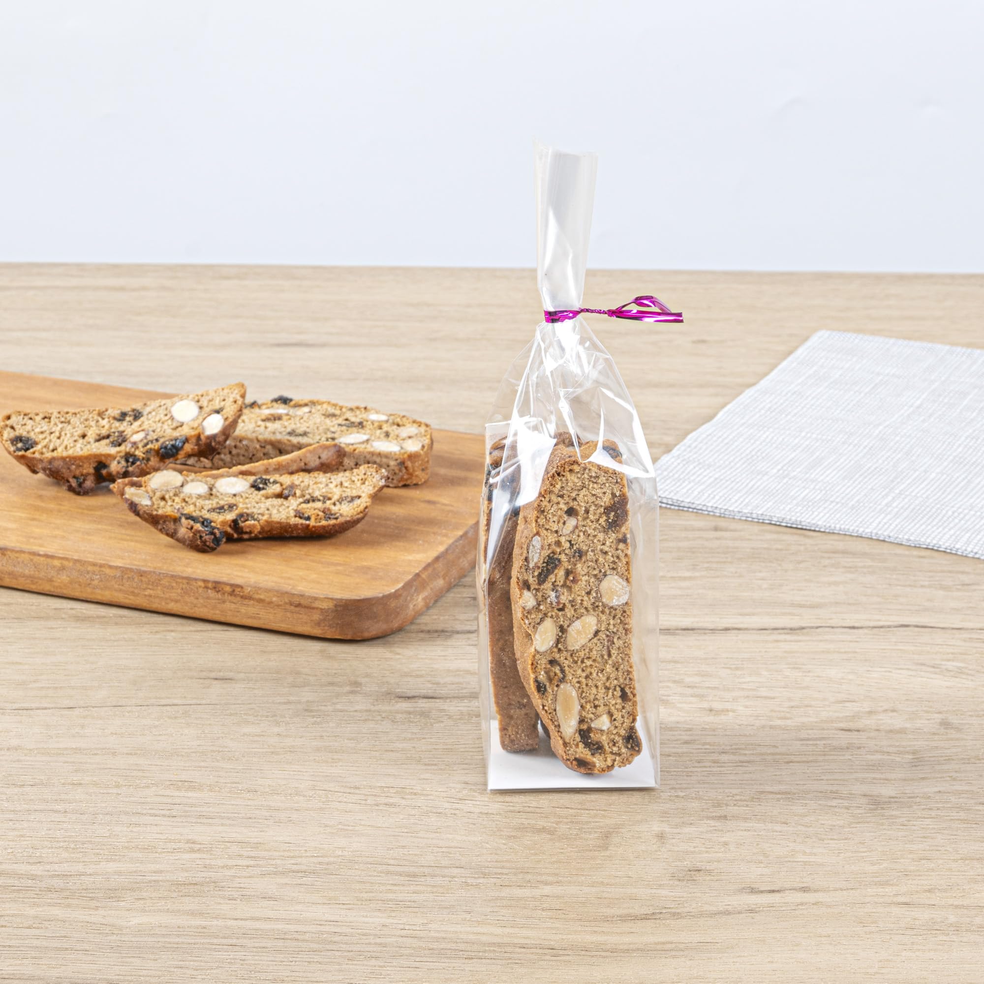 Restaurantware Plastic Treat Bags 100 Count 2 x 2 x 8.25 Inches Heat-Sealable Goodie Packaging Flat Bottom Design Clear