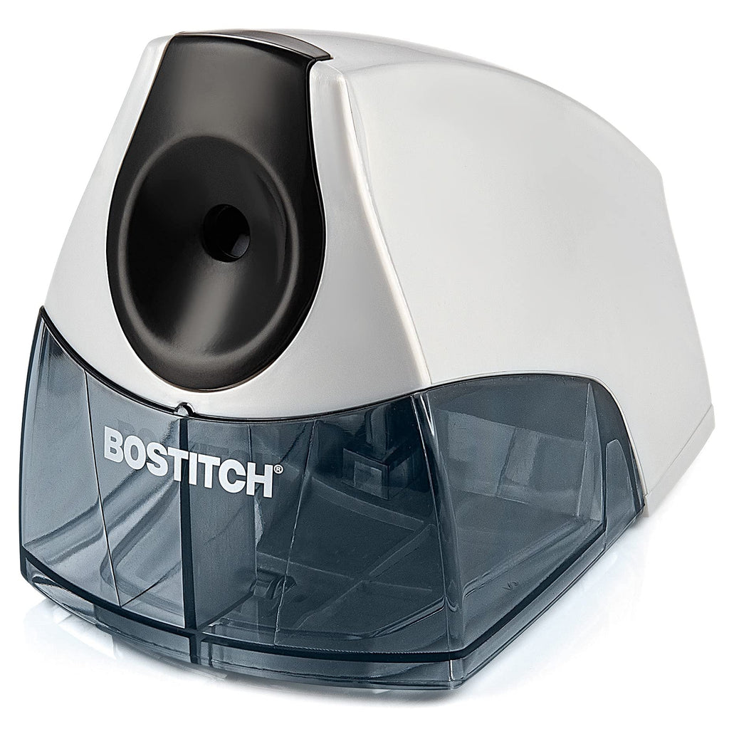 Bostitch Office Personal Electric Pencil Sharpener, Powerful Stall-Free Motor, High Capacity Shavings Tray, Black (EPS4-BLKSLV)