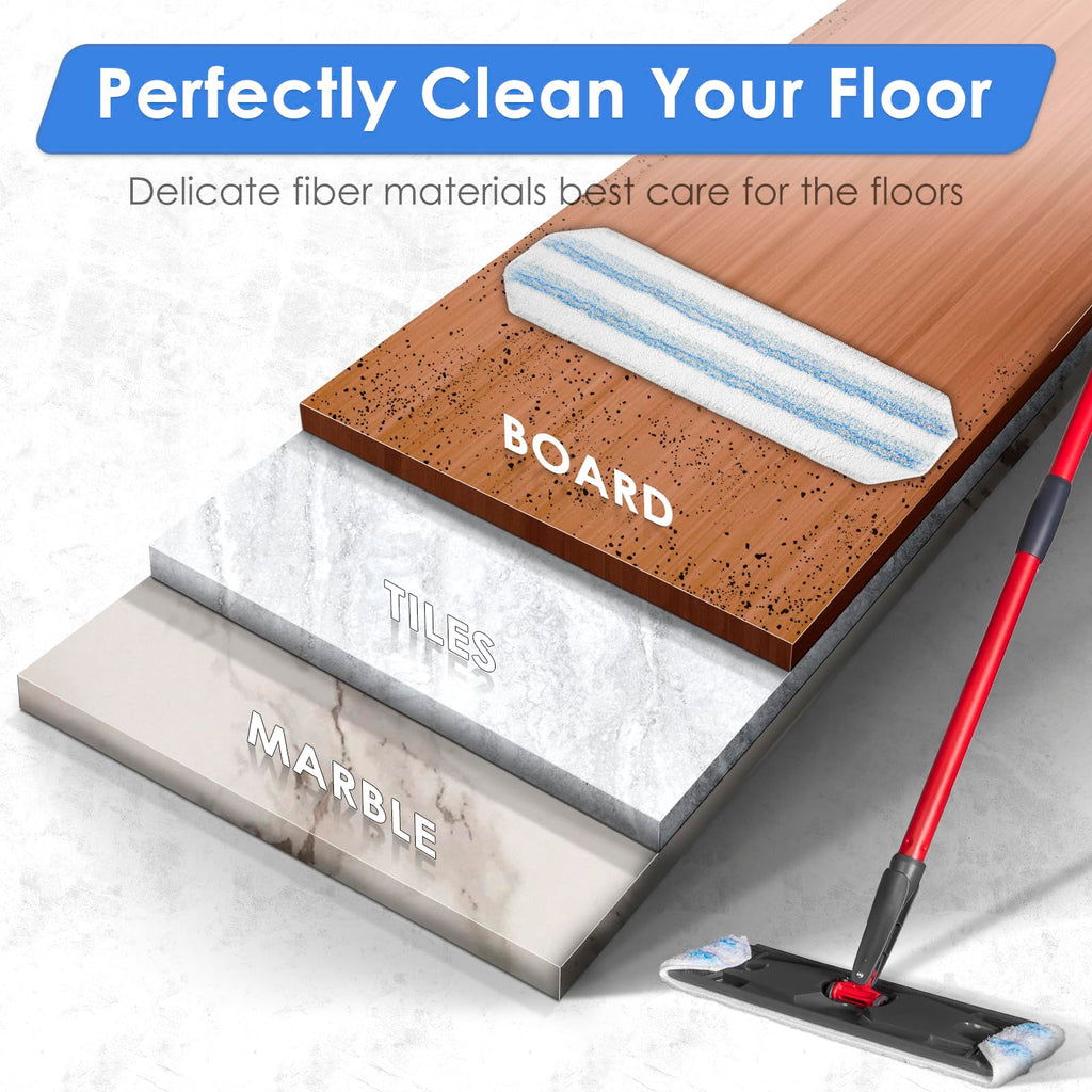 (4 Pieces) H2prO Replacement Mop Pads Compatible with Vileda H2prO Mop, Washable Mop Cloths, Microfiber Mop Head, Mop Pad Refill Accessories, Mopping Pads