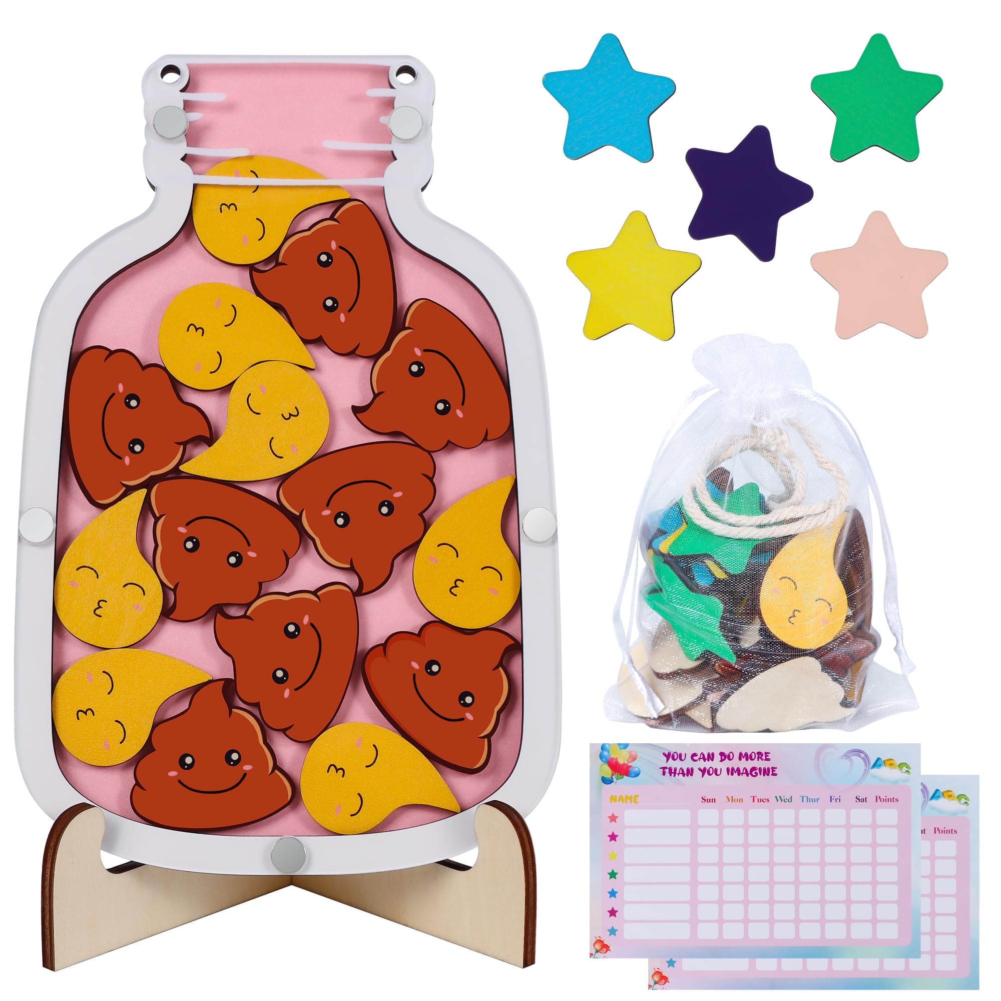 Reward Chart for Toddlers, Potty Training Chart Chore Chart for Boys and Girls, Reward Jars for Kids, Behavior Chart for Kids at Home, Kids Responsibility, Child Responsibility Training Jar