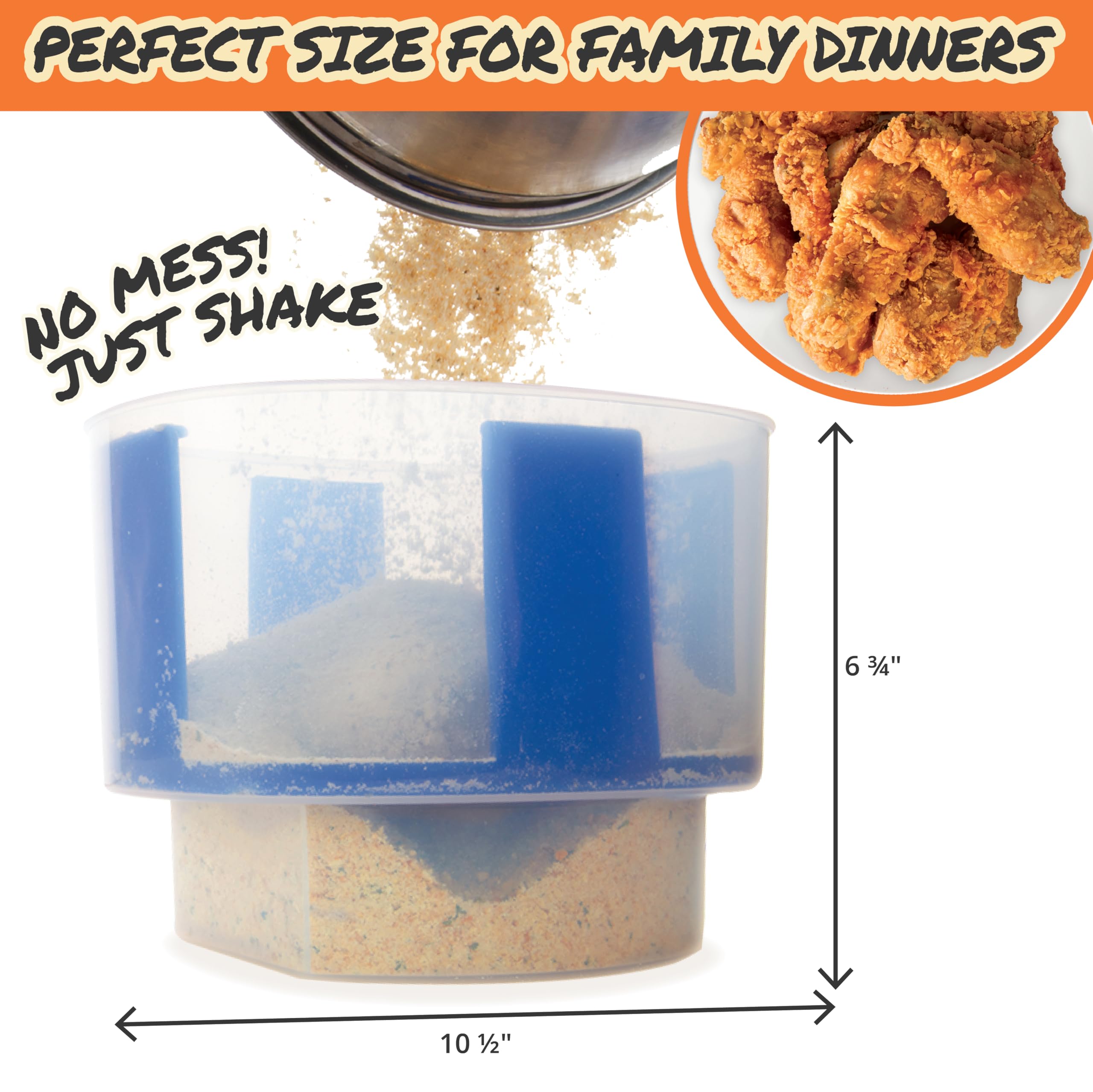 The Original Breader Bowl- All-in-One Mess Free Batter Breading at Home or On-The-Go