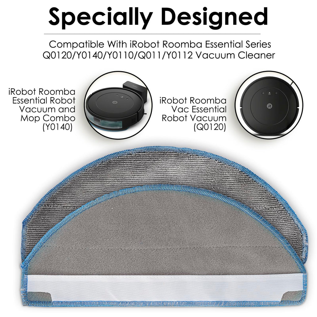 (10 Pack) Roomba 104 Mop Pads for iRobot Roomba 104, Roomba Combo Essential Y0140 Y0110, Vacuum 2 Essential Robot Q0520, Mop Pad for Roomba 105 Combo Robot Vacuum & Mop