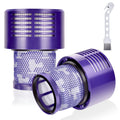 Leadaybetter Vacuum Filter Replacement for Dyson V10 Cyclone Animal Absolute Motorhead Total Clean, SV12, Replaces Part No. 969082-01 (2 Pack Filters and 1 Clean Brush)
