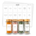 Minimalist Spice Jar Labels – 146 Preprinted Stickers for Spice, Herb & Seasoning Containers – Kitchen Pantry Organization