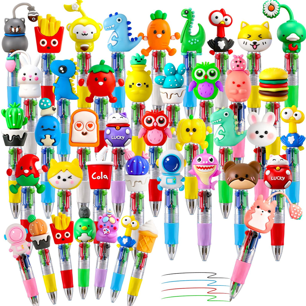 Natonhi Multicolor Pen in One,40pcs Cute Pens for Kids,Fun Pens for Classroom Prizes,Party Favors,Student Rewards,Birthday Gifts,School Supplies