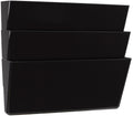 Storex Unbreakable Wall Files, Legal Size, 16 x 14.1 x 4 Inches, Black, Set of 3 (70354A06C)