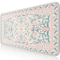 iCasso Desk Matt for Desktop, Black Desk Mat, Cute Desk Pad Mat, XXL Large Mouse Pad for Desk, Anti-Slip Big Mousepad with Stitched Edges, Keyboard Pad Mouse Mat for Computer (Pink)