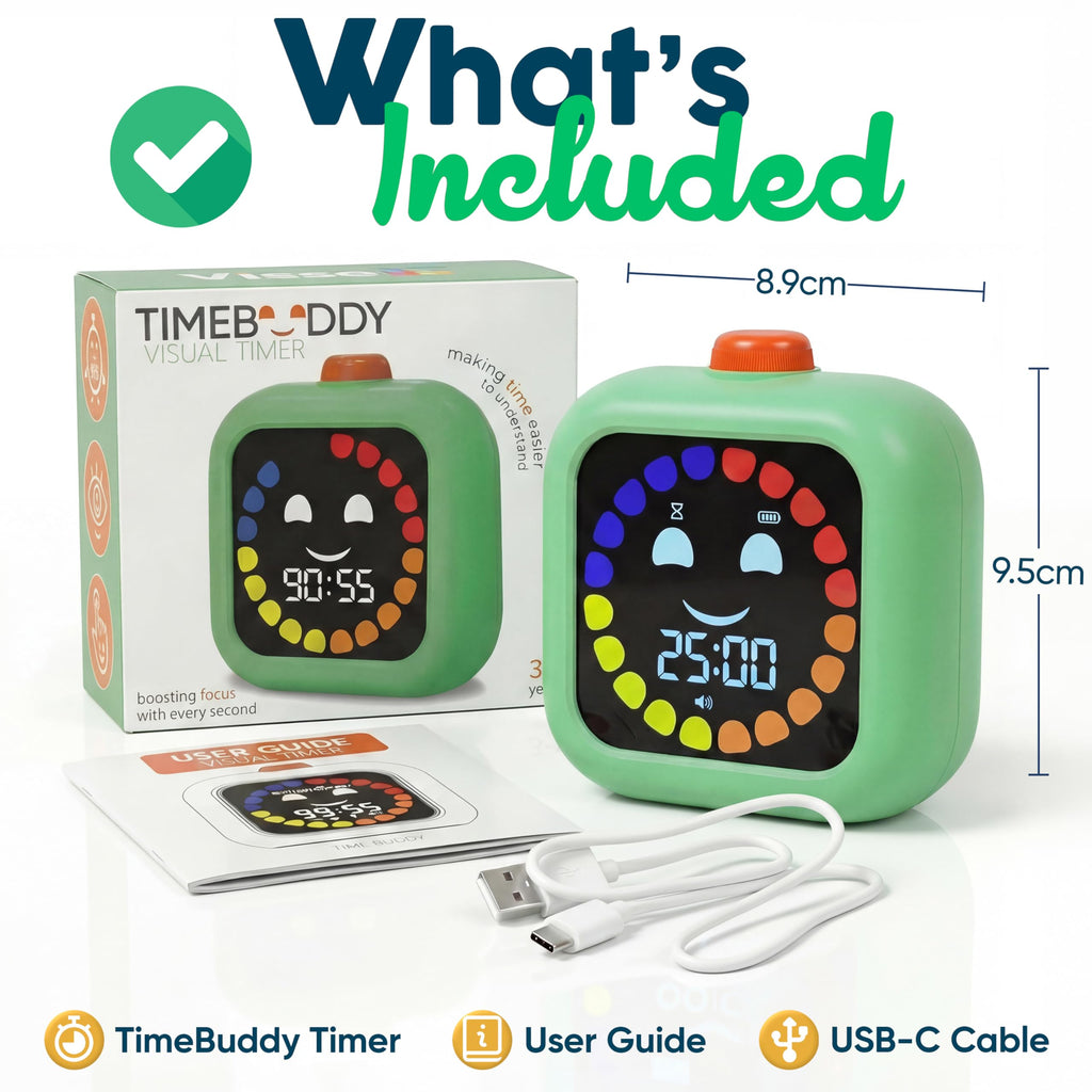 Digital Visual Timer for Kids - Rechargeable 99 Min Timer - Focus & Smoother Routines - Visual Timer for Classroom, ADHD Autism Toddler Support - Daily Use at Home, Therapy or School