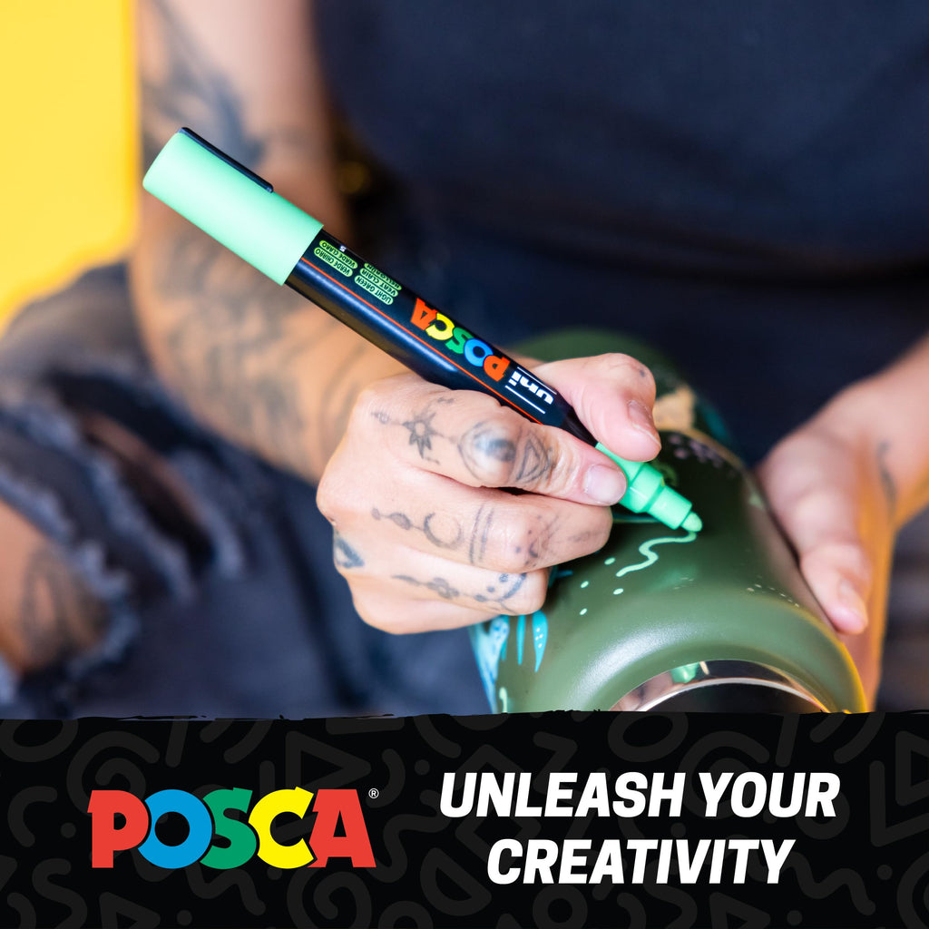 Uni-posca Paint Marker Pen - Extra Fine Point - Set of 12 (PC-1M12C)