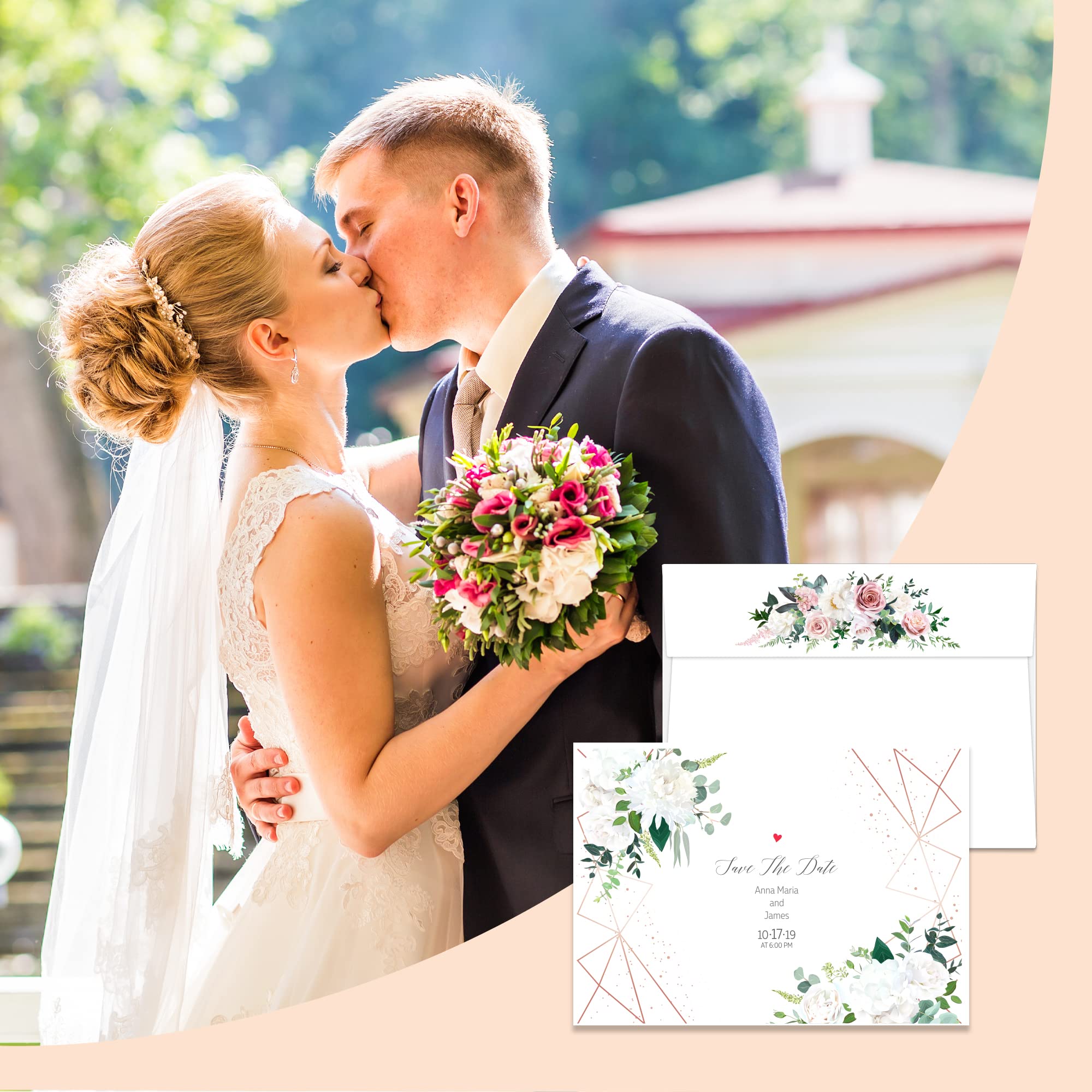 A2 White Envelopes Self Seal 100 Pack, Goefun 4.375 x 5.75 Printable Invitation Envelopes for 4.25 x 5.5 Cards, Photos, Weddings, Graduation, Baby Shower, 120 GSM