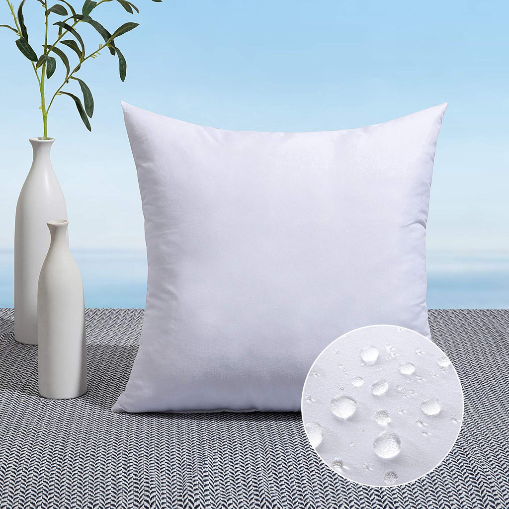 MIULEE Pillow Insert 18x18 Inches Outdoor Waterproof Throw Pillow Insert Premium Hypoallergenic Stuffer Sham Square for Bed Couch Sofa Cushion Patio Furniture