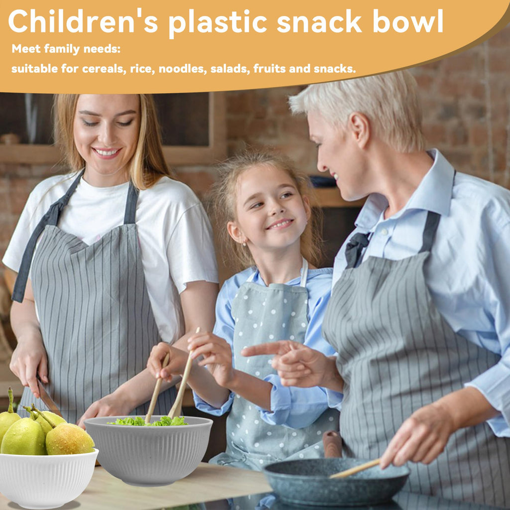 DYB DONGYONGBAO Unbreakable Plastic Cereal Bowl 24oz, Wheat Straw Bowl Set of 8, Microwave and Dishwasher Safe for Cereals, Salads, Soups, Snacks. Great for Adults and Kids.…