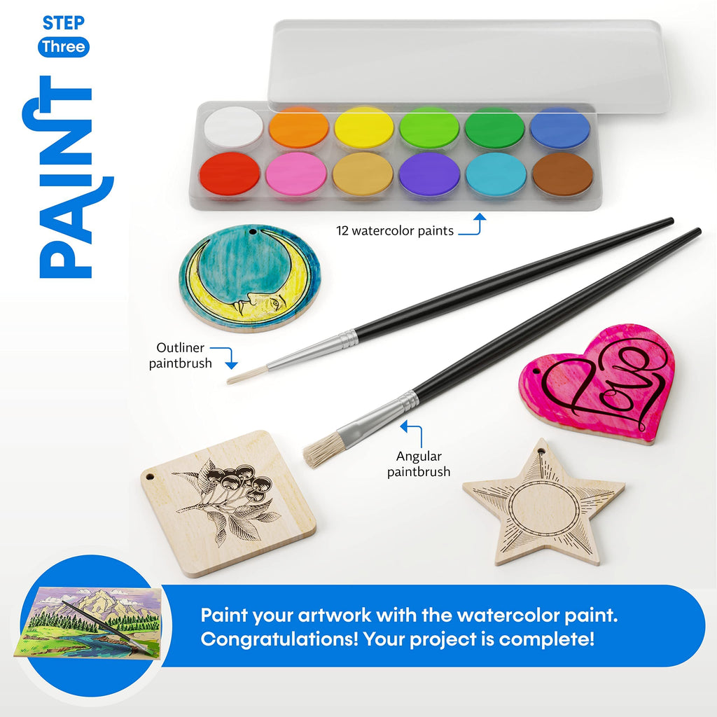 Beginners Wood Burning Kit - Cool Gifts - Craft Projects. Best Gift Idea. Teen Woodburning DIY Hobby Kits. Art Crafts Activities