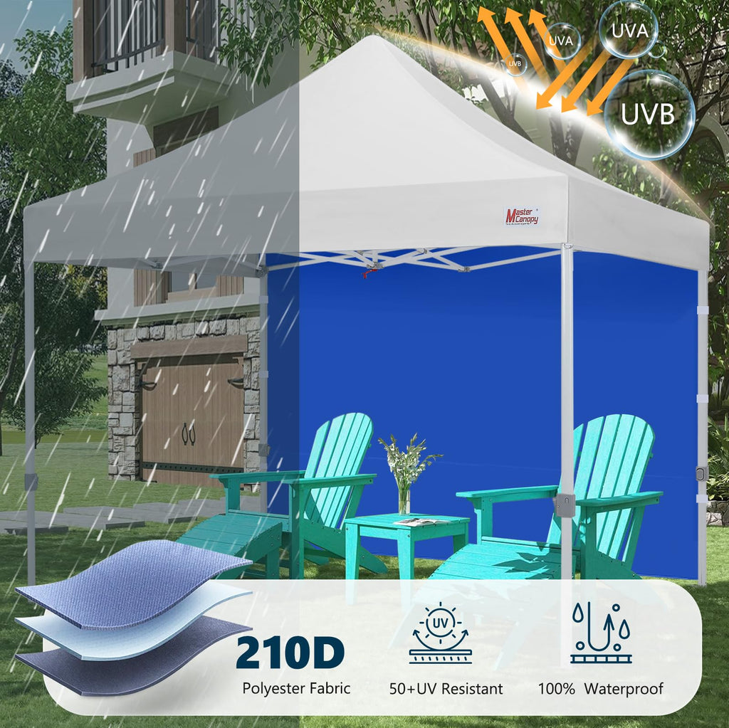 MASTERCANOPY Instant Canopy Tent Sidewall for 10x10 Pop Up Canopy,1 Pack (10x10 Feet, Blue)