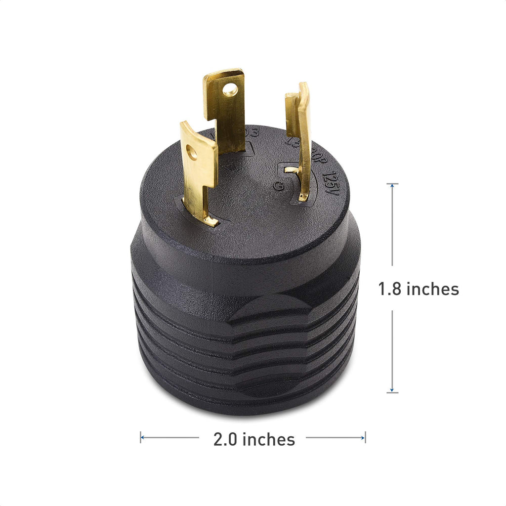 Cable Matters 2-Pack 3 Prong Twist Lock to 30 Amp RV Adapter, 30 AMP RV Plug (NEMA L5-30P to TT-30R)
