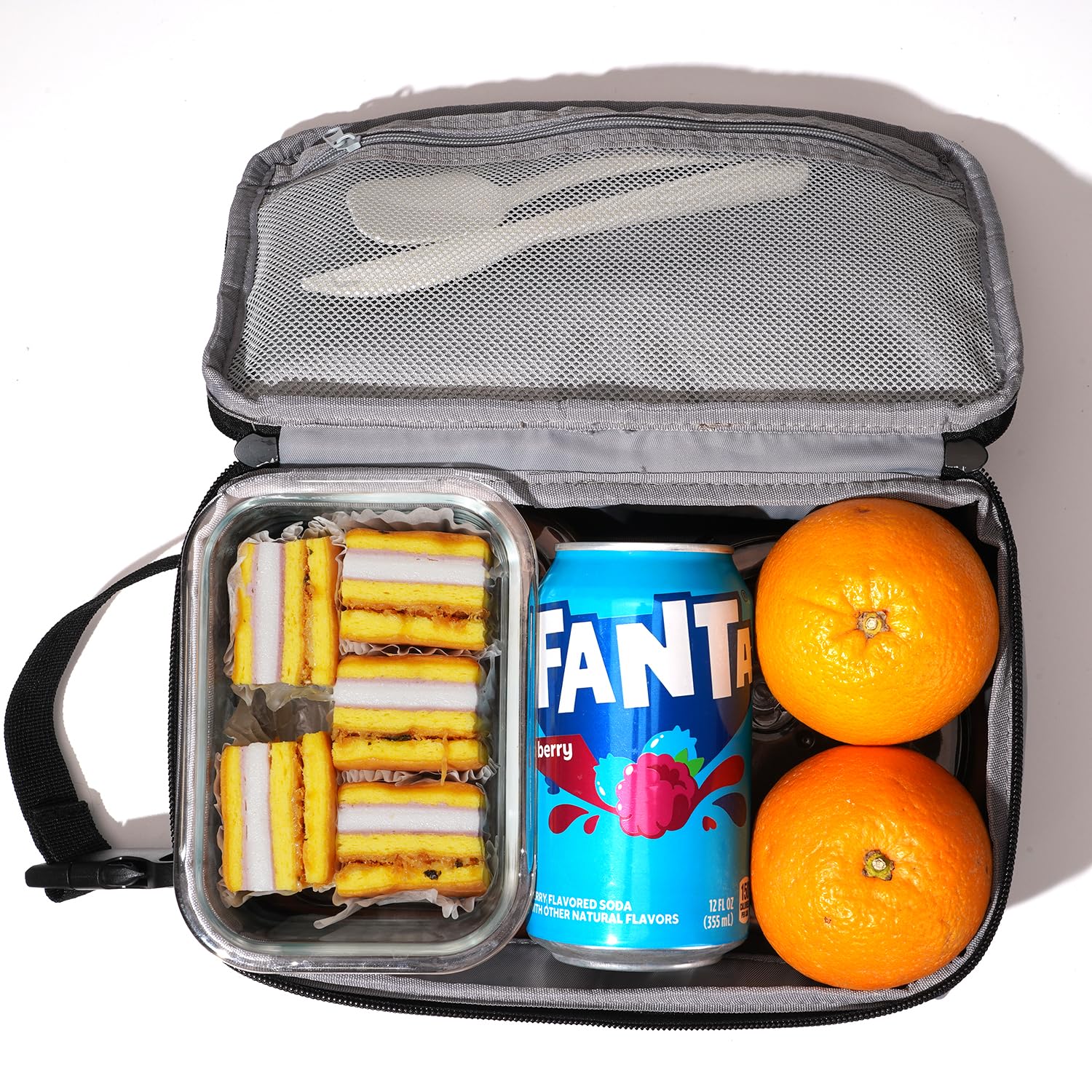 Cerbonny Small Cooler Bag Freezable Lunch Bag, Small Lunch Bag Insulated with Ice Pack, Mini Cooler Bag for Work School Trip,Fit for 3+,(Black)