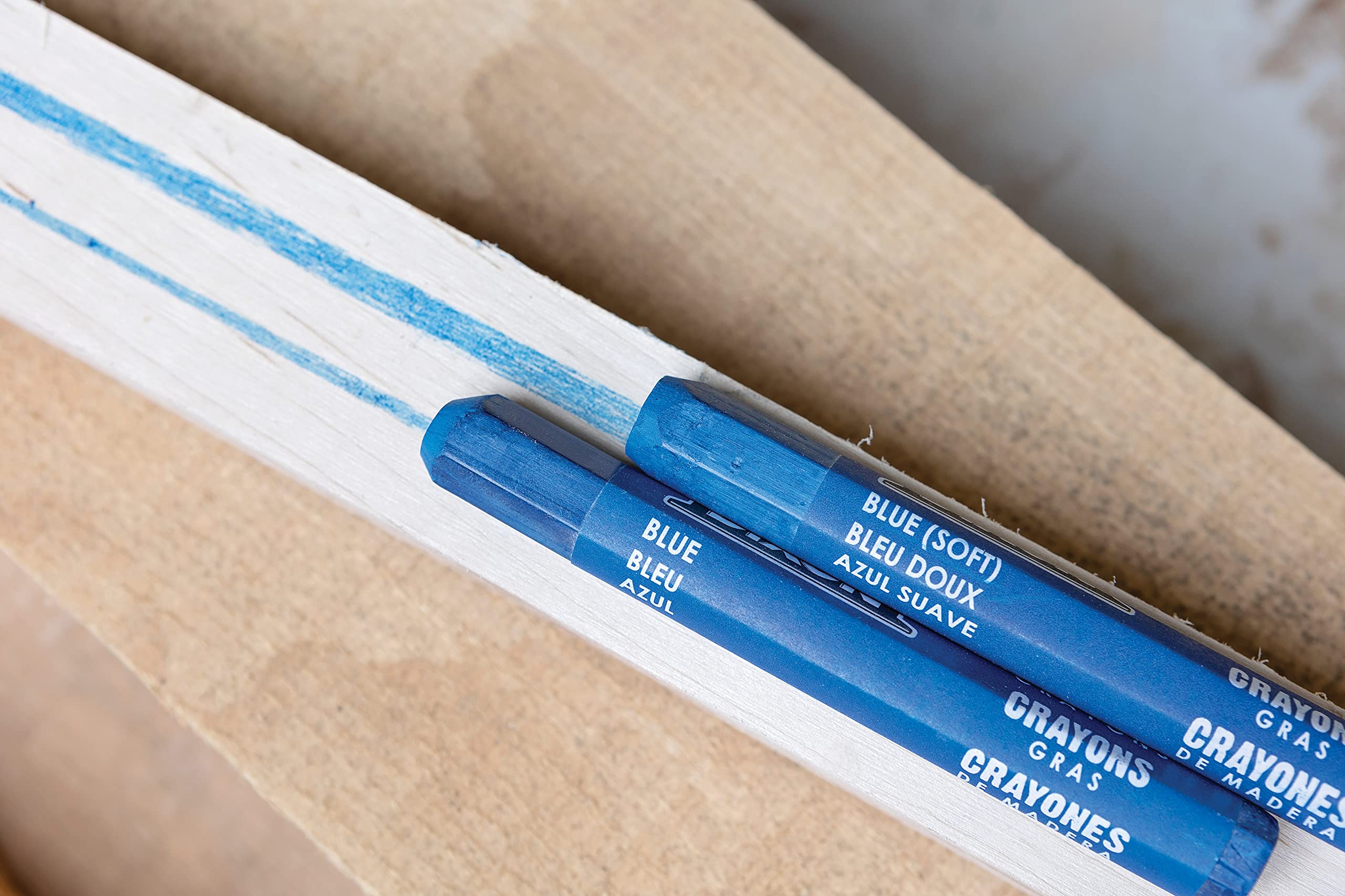 Dixon 52100 Lumber Marking Crayons, Blue, 12-Pack